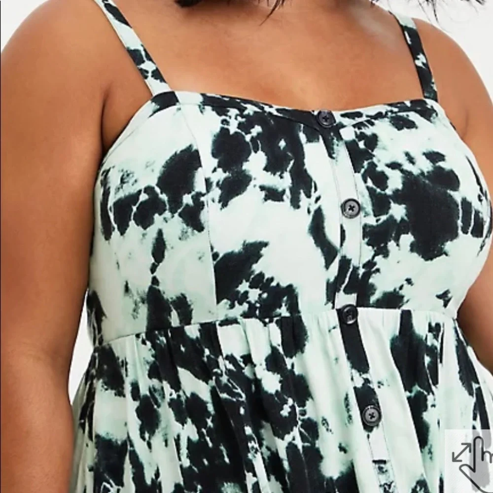 Torrid mint & black tie dye dress 1X new - Picture 1 of 6